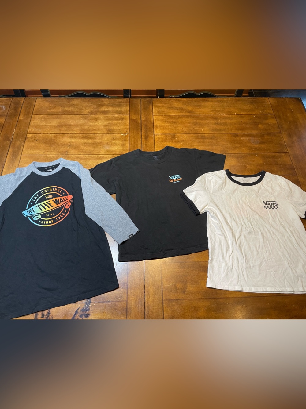 Women’s size small/medium Vans t-shirts